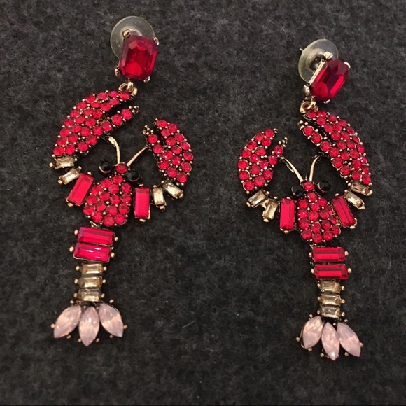 The Crafted Pine Jewelry - NEW LARGE RED LOBSTER RHINESTONE EARRINGS The Crafted Pine Jewelry - NEW LARGE RED LOBSTER RHINESTONE EARRINGS